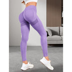 TCVC Women'S Solid High Waist Sports Leggings Tight-Fitting Comfy Breathable Skinny Pants for Yoga Gym Workout Running Ladies Sportswear for All Seasons Athletic Stretchy Material Gym Fitness Leggings Yoga Bottom Gym Tights Clothes