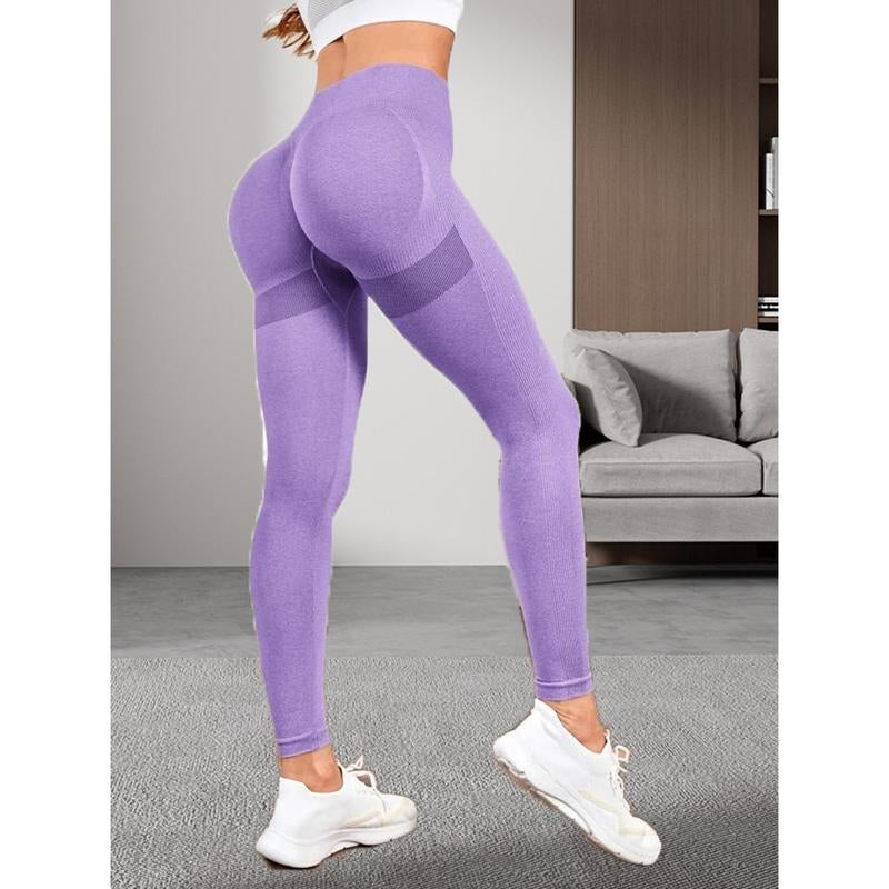 TCVC Women'S Solid High Waist Sports Leggings Tight-Fitting Comfy Breathable Skinny Pants for Yoga Gym Workout Running Ladies Sportswear for All Seasons Athletic Stretchy Material Gym Fitness Leggings Yoga Bottom Gym Tights Clothes