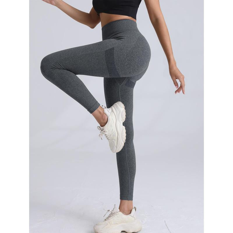 TCVC Women'S Solid High Waist Sports Leggings Tight-Fitting Comfy Breathable Skinny Pants for Yoga Gym Workout Running Ladies Sportswear for All Seasons Athletic Stretchy Material Gym Fitness Leggings Yoga Bottom Gym Tights Clothes